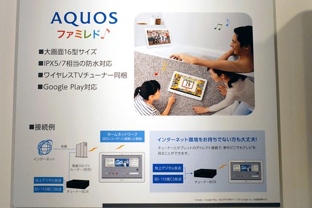 AQUOS ファミレド♪では、小画面でテレビの表示ができるため“ながら視聴”が可能