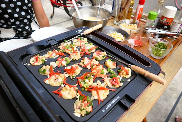 たこ焼きも焦げにくい温度設定なのでパーティにぴったり