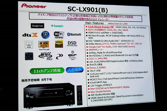 「SC-LX901」の主な仕様